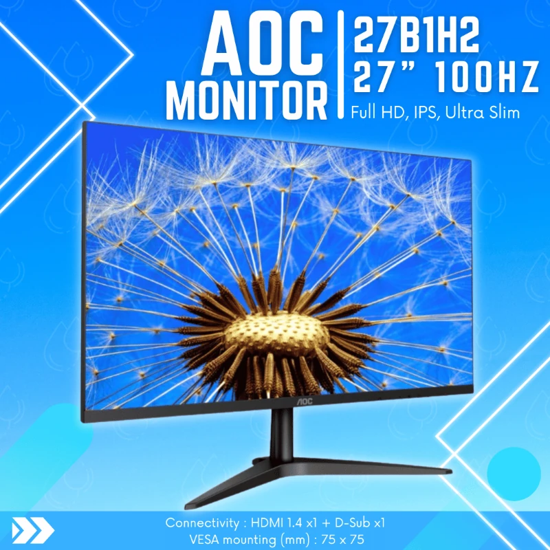 MONITEUR AOC 27B1H2 100HZ IPS 27 POUCE FHD